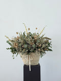 Capazo de Flor Seca y Preservada - Beige